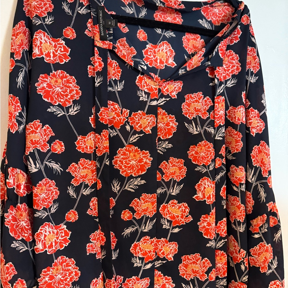 Banana Republic Orange A-Line Skirt Cocktail Night Out